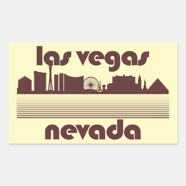 Las Vegas Nevada Rechteckiger Aufkleber (Vorderseite)