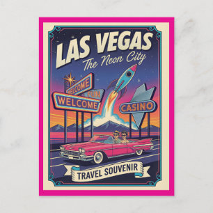Las Vegas, Nevada – Retro-Stil der 1950er Jahre Postkarte
