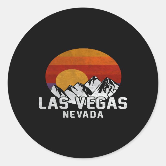 Las Vegas Nevada Runder Aufkleber (Vorderseite)