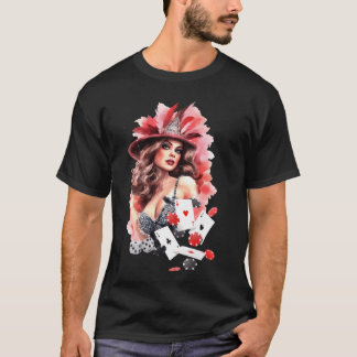 Las Vegas Nevada Showgirl Burlesque Aquarell Mädch T-Shirt