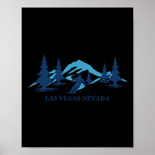 Las Vegas Nevada Skigebiet Skifahren Poster