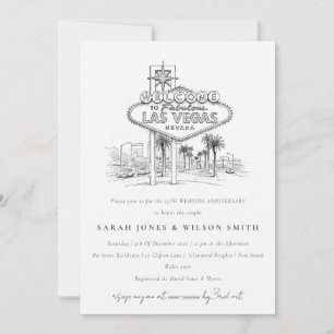 Las Vegas Nevada Skizze Hochzeit Jubiläum Einladung