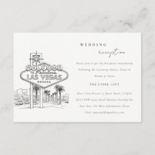Las Vegas Nevada Skizzenlandschaft Hochzeitsempfan Begleitkarte
