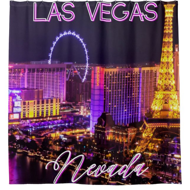 Las Vegas Nevada Skyline Duschvorhang (Vorderseite)