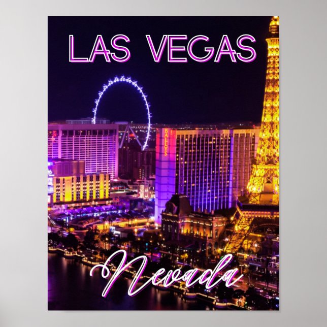 Las Vegas Nevada Skyline Poster (Vorne)