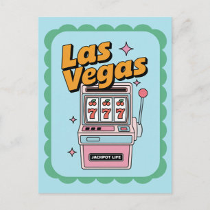 Las Vegas Nevada USA Slot Machine Jackpot Postkarte