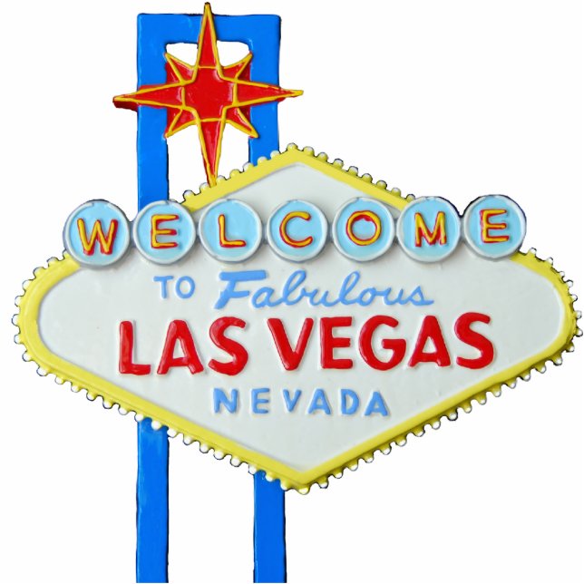 Las Vegas, Nevada, Willkommensschild Freistehende Fotoskulptur (Vorne)