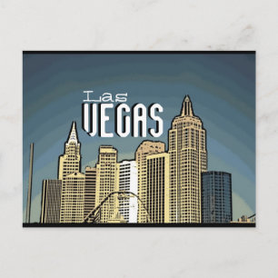 Las Vegas New York Hotel Aussicht künstlerische Po Postkarte