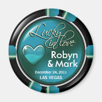 Las Vegas Newlyweds Casino Chip Magnet Favoriser