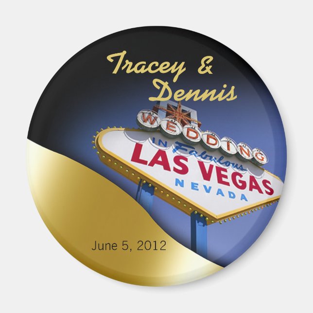 Las Vegas Newlyweds Casino Magnet Favoriser (Devant)
