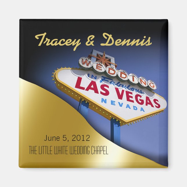 Las Vegas Newlyweds Casino Magnet Favoriser (Devant)