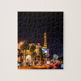 Las Vegas Night Lights Strip Eiffel Tower Casino