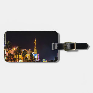 Las Vegas Night Lights Strip Eiffel Tower Casino Gepäckanhänger