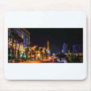 Las Vegas Night Lights Strip Eiffel Tower Casino Mousepad