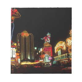 Las Vegas Night Time Neo Lights Casinos Unterschre Notizblock