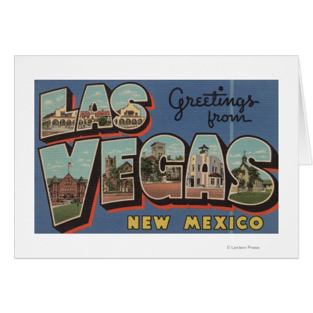 Las Vegas, Nouveau-Mexique - Grandes Lettres Scène (Devant horizontal)