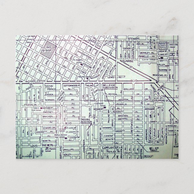 Las Vegas, NV Carte Vintage (Devant)