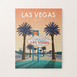 Las Vegas NV Willkommensschild Sonnenuntergang Vin