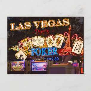 Las Vegas Paris Postcard Postkarte