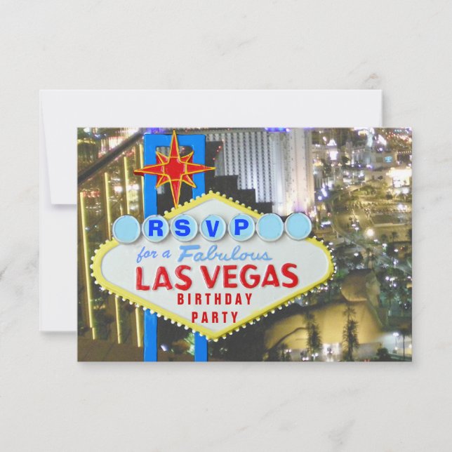 Las Vegas Party RSVP 21e anniversaire (Devant)