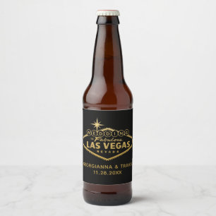 Las Vegas Personalisierte Gastgeschenk Hochzeit Bierflaschenetikett