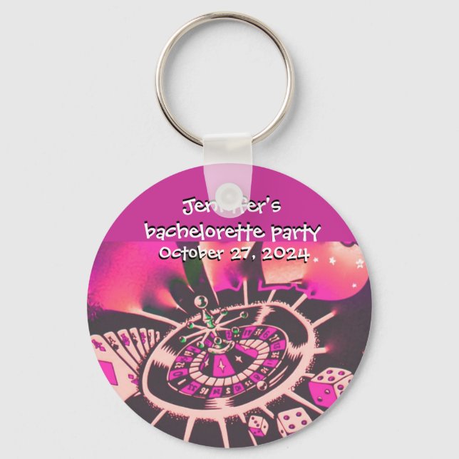 Las Vegas Pink Bachelorette Schlüsselanhänger (Vorderseite)