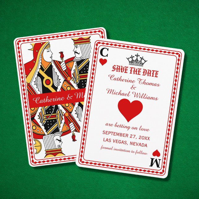 Las Vegas Playing Card King & Queen Save the Date (Von Creator hochgeladen)