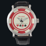 Las Vegas Poker Casino Lugano Armbanduhr<br><div class="desc">Diese Jury aus weißen und roten Poker-Chips wäre ein fantastisches Geschenk für sich selbst, oder für die Casino-liebende Person in Ihrem Leben. Personalisieren Sie das Design mit einem Namen.</div>