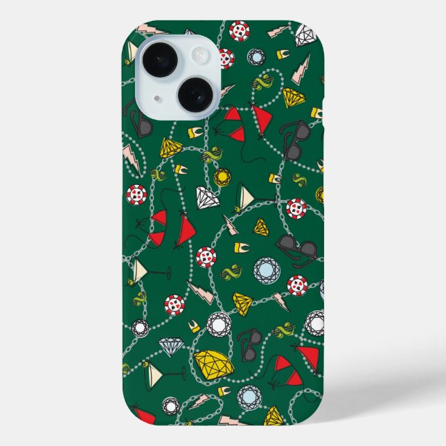 Las Vegas Pool Party Muster Case-Mate iPhone Hülle (Rückseite)