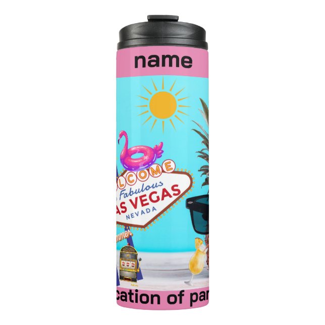 Las Vegas Pool Party Thermal Tumbler Thermosbecher (Vorderseite)