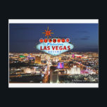 Las Vegas Post Card Postkarte<br><div class="desc">Ein besonderes Geschenk von Las Vegas,  Nevada,  USA. Lizenziert an Zazzle mit Genehmigung von BrandName USA,  LLC. Copyright BrandName USA,  LLC.</div>