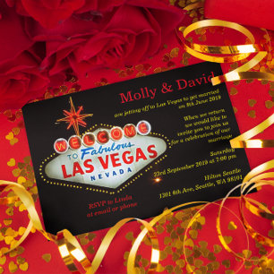 Las Vegas Post Hochzeit Individuelle Foto-Einladun Einladung
