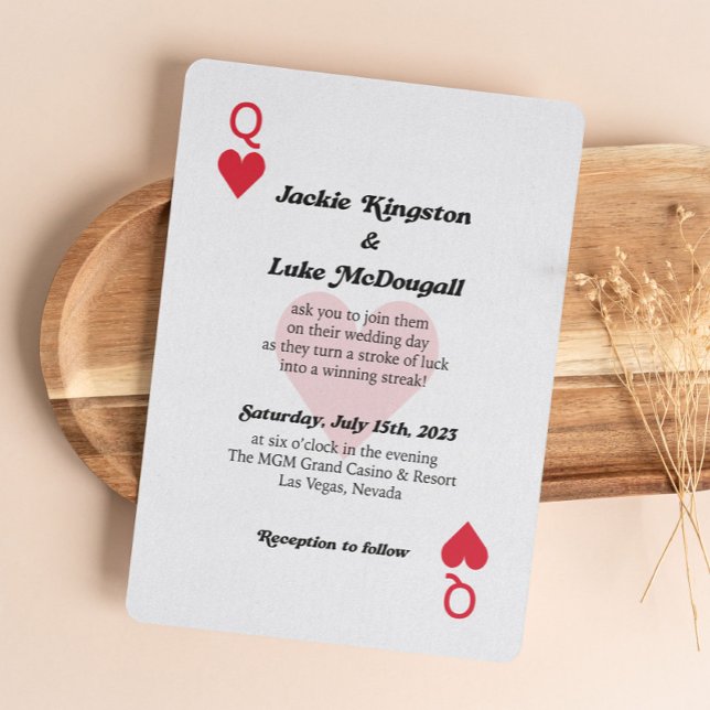 Las Vegas Queen of Hearts Card Einladung zur Hochz (Von Creator hochgeladen)