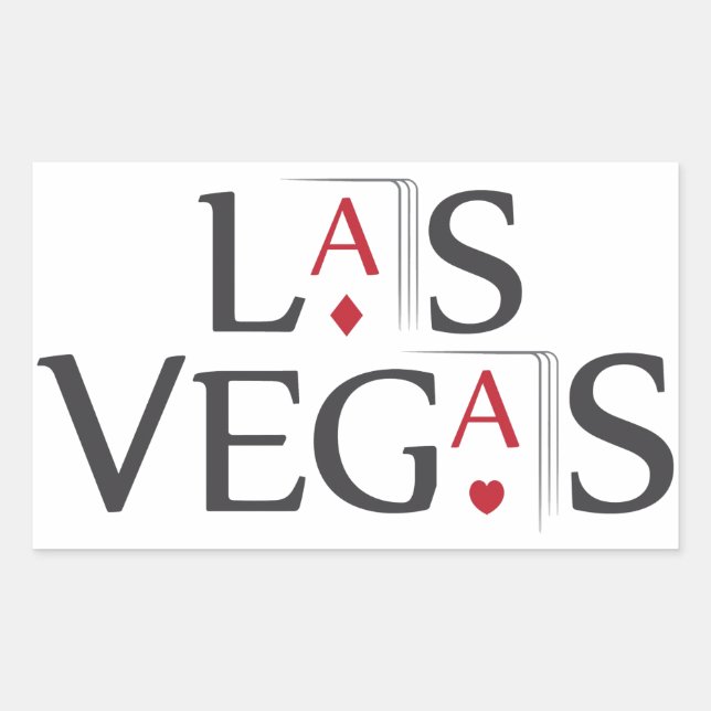 Las Vegas Rechteckiger Aufkleber (Vorderseite)