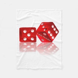 Las Vegas Red Dice Fleecedecke
