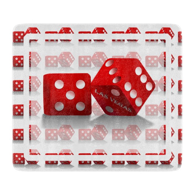Las Vegas Red Dice Schneidebrett (Vorderseite)