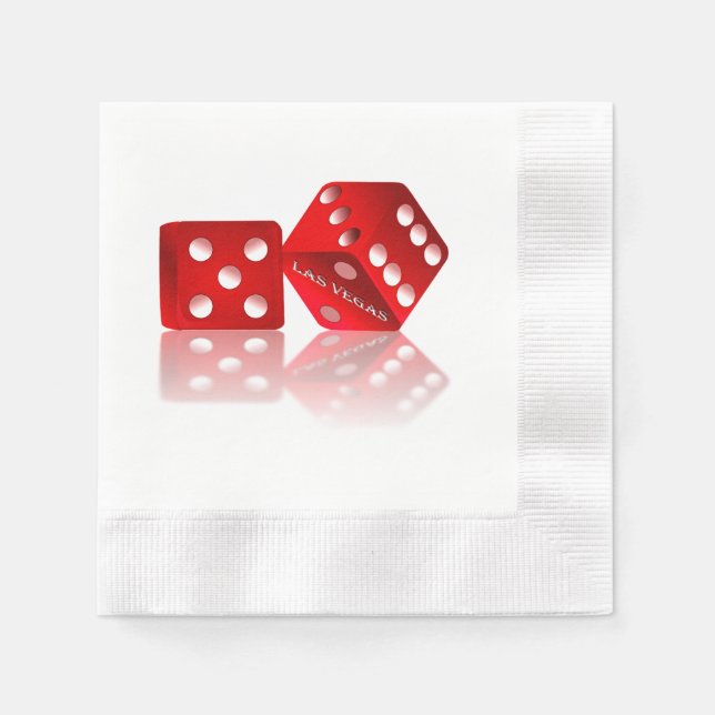 Las Vegas Red Dice Serviette (Vorderseite)
