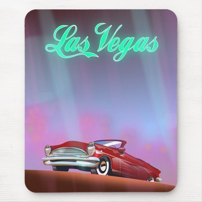 Las Vegas Reiseplakat Mousepad (Vorne)