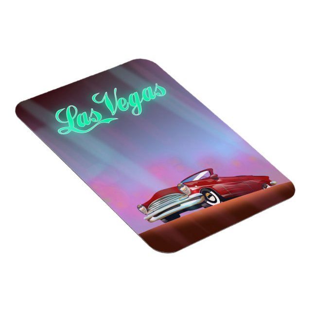 Las Vegas Reiseplakat Postkarte Magnet (Rechte Seite)
