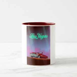 Las Vegas Reiseplakat Zweifarbige Tasse