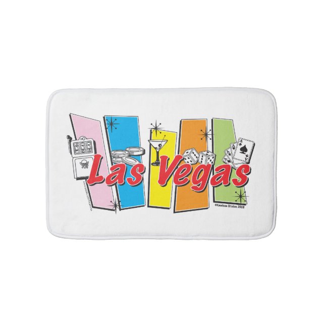 Las Vegas Retro Badematte (Vorderseite)