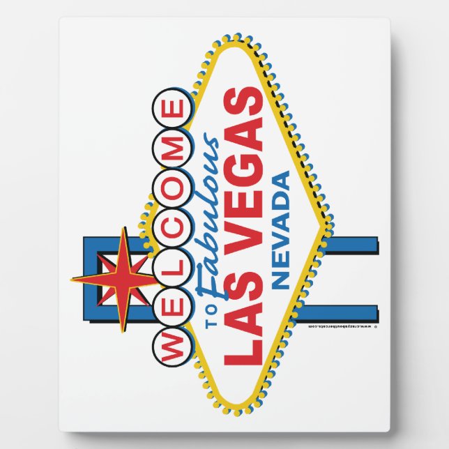 Las Vegas Retro Sign Fotoplatte (Vorderseite)