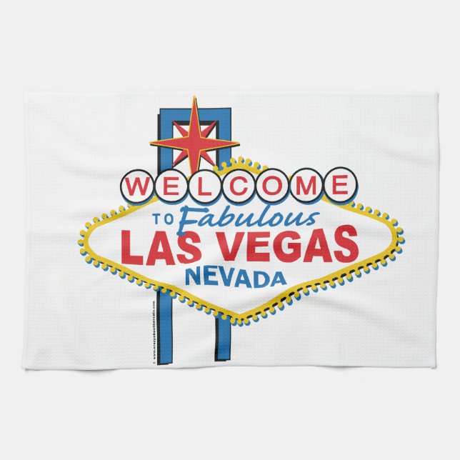 Las Vegas Retro Sign Küchentuch (Horizontal)