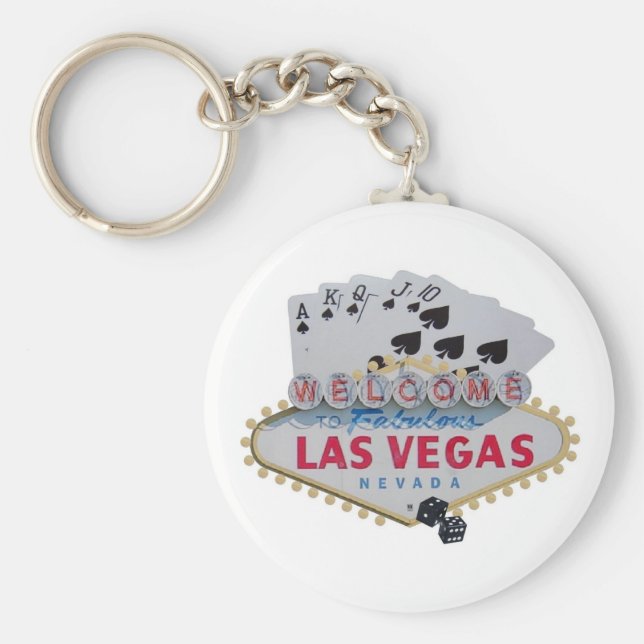 Las Vegas Royal Flush Schlüsselanhänger mit Set Wü (Vorne)