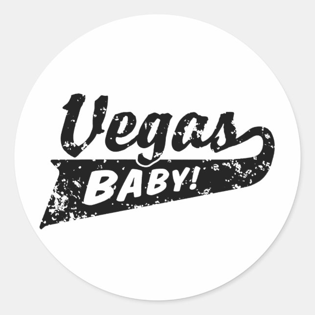 Las Vegas Runder Aufkleber (Vorderseite)