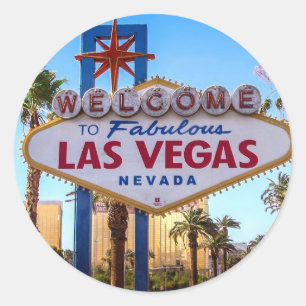 Las Vegas Runder Aufkleber
