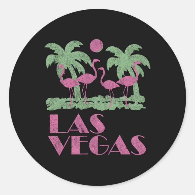 Las Vegas Runder Aufkleber (Vorderseite)