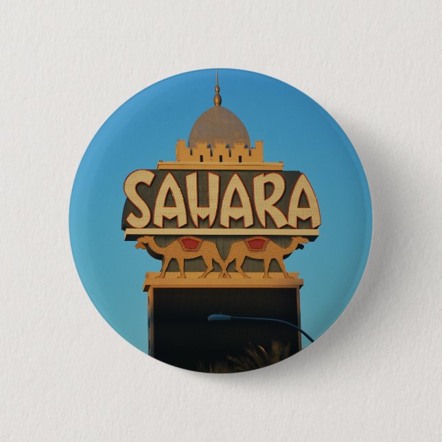 Las Vegas Sahara Casino Sehenswürdigkeit Architekt Button (Vorderseite)