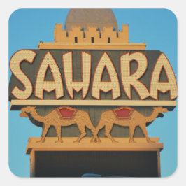 Las Vegas Sahara Casino Sehenswürdigkeit Architekt Quadratischer Aufkleber