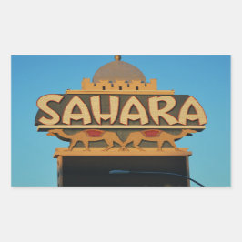 Las Vegas Sahara Casino Sehenswürdigkeit Architekt Rechteckiger Aufkleber